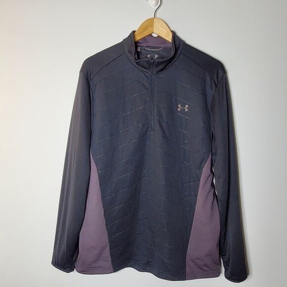 Under Armour Mens Reactor 1/4 Zip Golf Jacket Charcoal Size Large - Picture 5 of 11